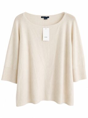 Vince 100% Cashmere Boat Neck Sweater Ivory Cream Medium NWT